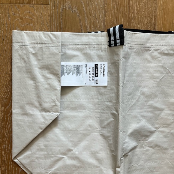 IKEA Cream Tote with Black Striped Handles - Picture 3 of 5